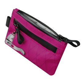 ALPAKA Zip Pouch Pro - Minimalist Zipper Wallet - with RFID Blocking ID Card Holder Wallet with Zipper for Men with Multi-tool Slot, Hot Pink