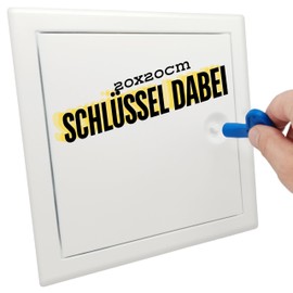 Premium Inspection Flap 20 x 20 cm with Square Lock - Sheet Steel White 4 Edge Lock | Inspection Door 200 x 200 mm | Maintenance Flap | Service Flap | Bath Inspection Door