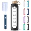 PROBTTL 25 oz Glass Water Bottles - Time Marker Motivational