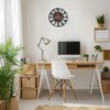Maxstar Wall Clock Battery Operated,Silent Non-Ticking Modern Rustic Metal Round