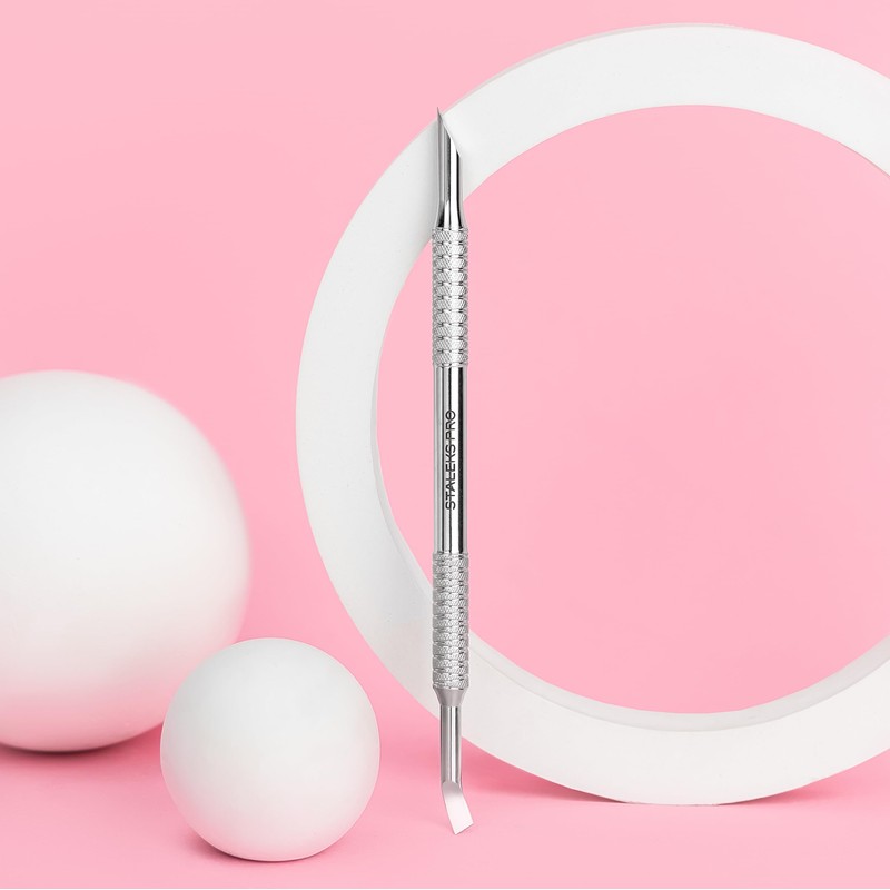 STALEKS PRO Expert 90/4.2 Inclined Cuticle Pusher + Curved Cleanser
