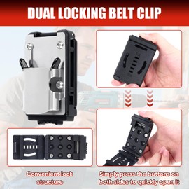 Drill Holder Belt Clip,Hook Holster for Cordless Drill Driver, Tape Measure,Quick Access Eletric Drill Clip on Belt,Fits Up to 2.1''