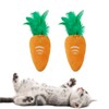 Andiker 2PCS Cat Chew Toys, Cute Carrot Shape Soft Cat