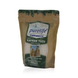 Purelife Cappadocian Organic Spring Salt - Natural Harvested Kosher Salt Coarse | Unrefined with Minerals | Real Coarse for Grinder Refill, Cooking & Seasoning - 1.1 Lbs