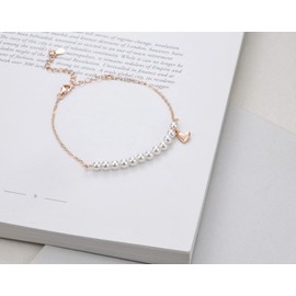 TISSGIRL 12 Year Old Girl Gifts - Sweet Pearl Bracelet Gifts for 12 Year Olds Girls, Adjustable Pearl Bracelet, Presents for 12 Year Old Girls Ideas