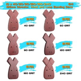 60pcs Black and Decker Mouse Sander Pads, 10 x 40/60/80/120/180/240 Grits Mouse Sander Pads Mixed, Mouse Sanding Sheets, Mouse Palm Detail Pads for Mouse Sander