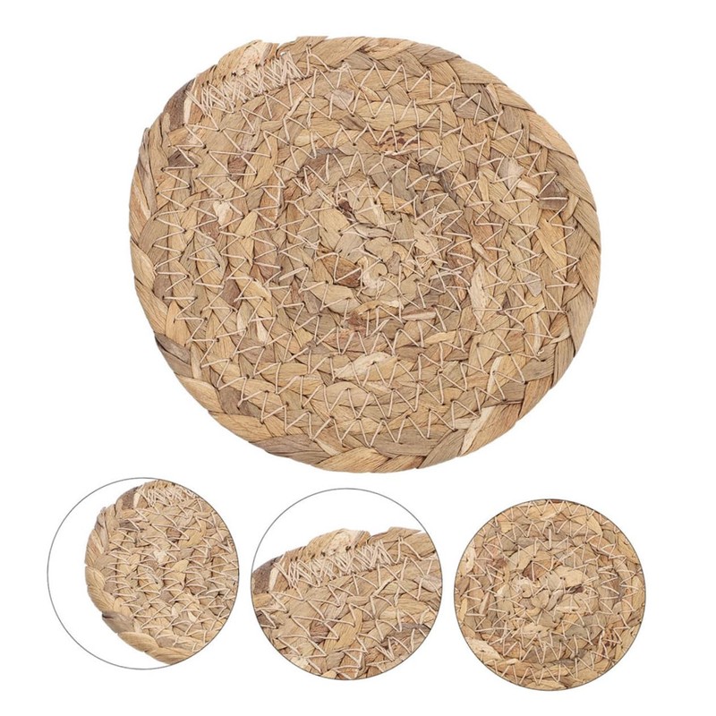 MAGICLULU Japanese Style Heat Insulation Straw Coaster Natural Skid Cup
