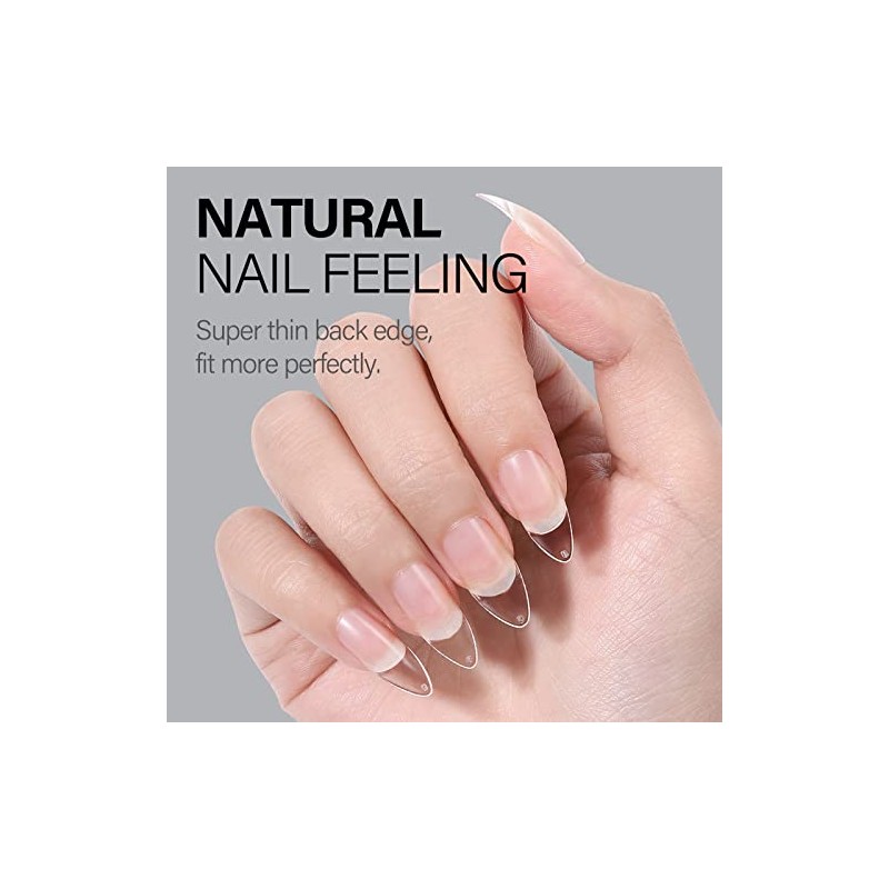 AILLSA Puntas de uñas Stiletto - Puntas de uñas de