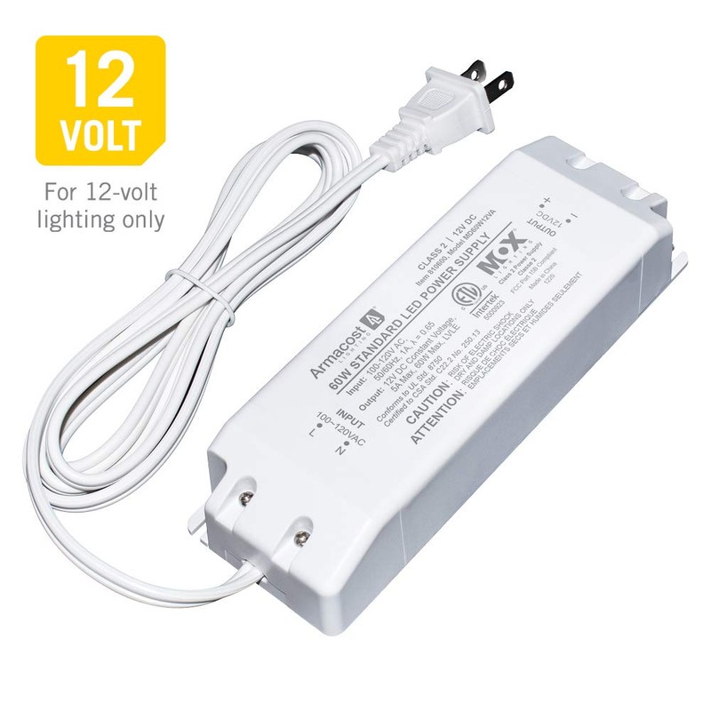 Armacost Lighting 810600 12 Volt LED Power Supply, White