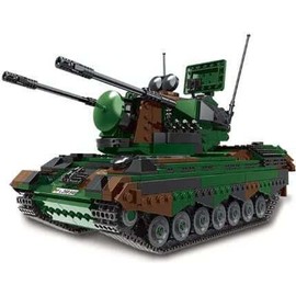 General Jim's Toys WW2 West German Flakpz Building Blocks Toy Tank Set