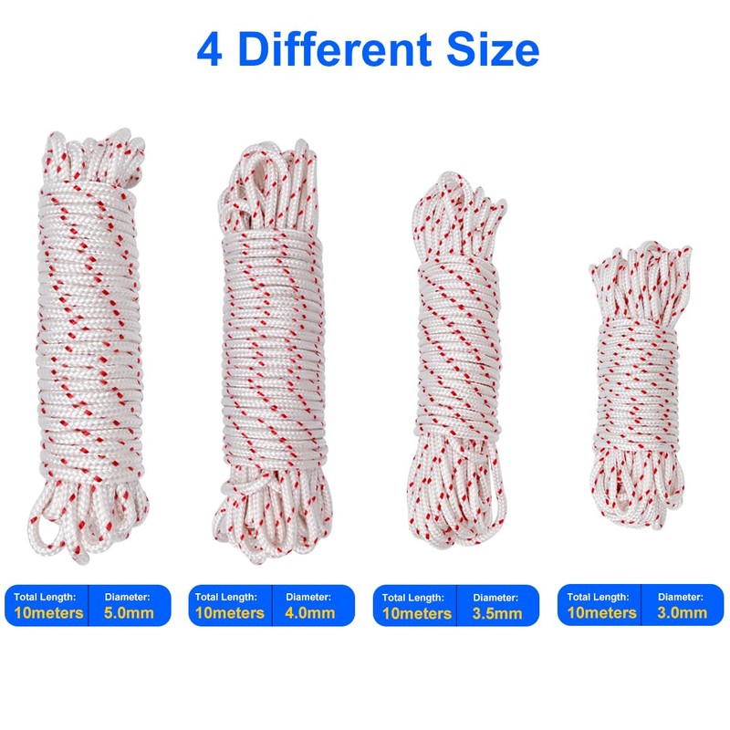 LICQIC 10 Meters 50 mm Recoil Starter Rope Pull Cord,