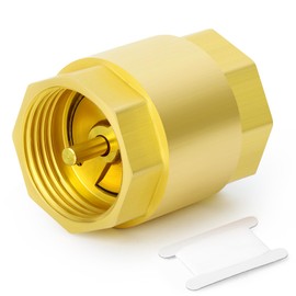 GASHER 1PCS Brass Check Valve 1-1/2" Female Thread, Backflow Prevention, One Way Check Valves