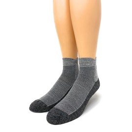 Warrior Alpaca Socks - Unisex High Performance Cross Trainer Athletic Socks (X-Large, Quarter Ankle Charcoal/Grey)
