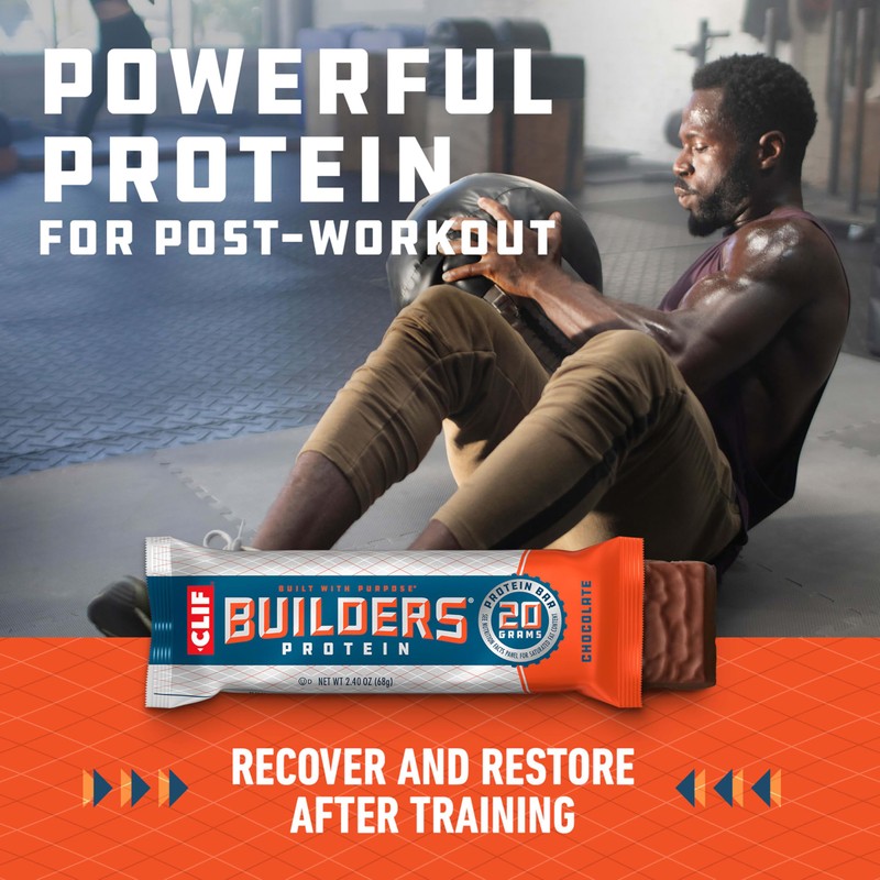 Clif Builders Protein Bars - Chocolate Flavor - 20g Plant