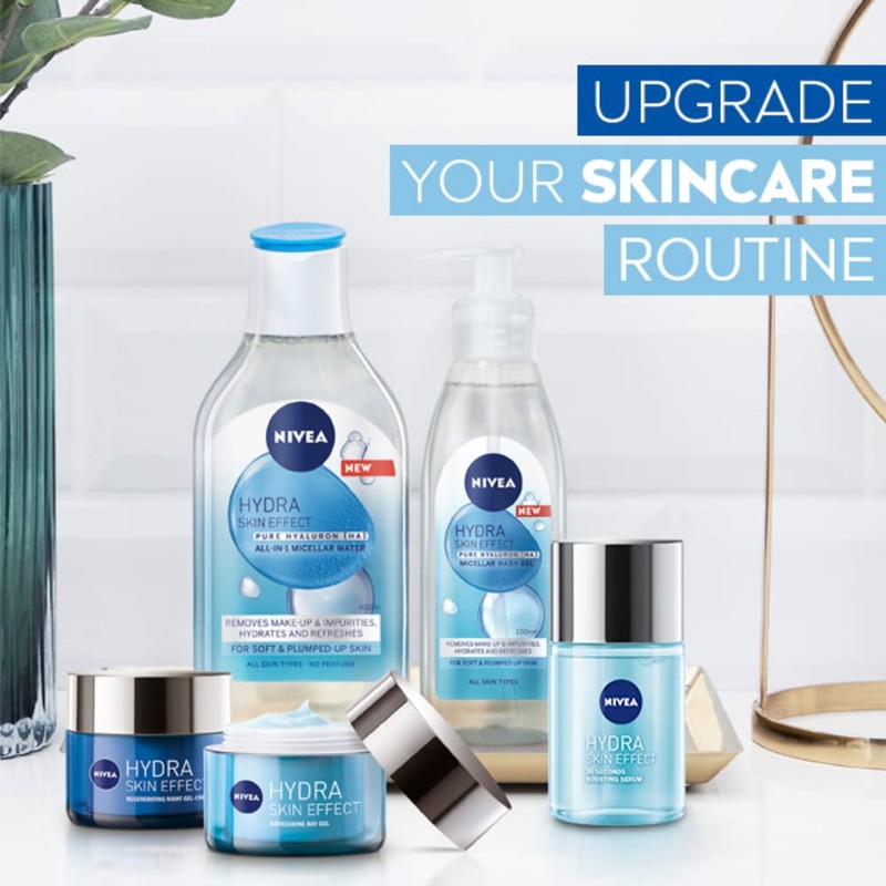 NIVEA Hydra Skin Effect Wake-Up Day Gel (50ml), Lightweight Day