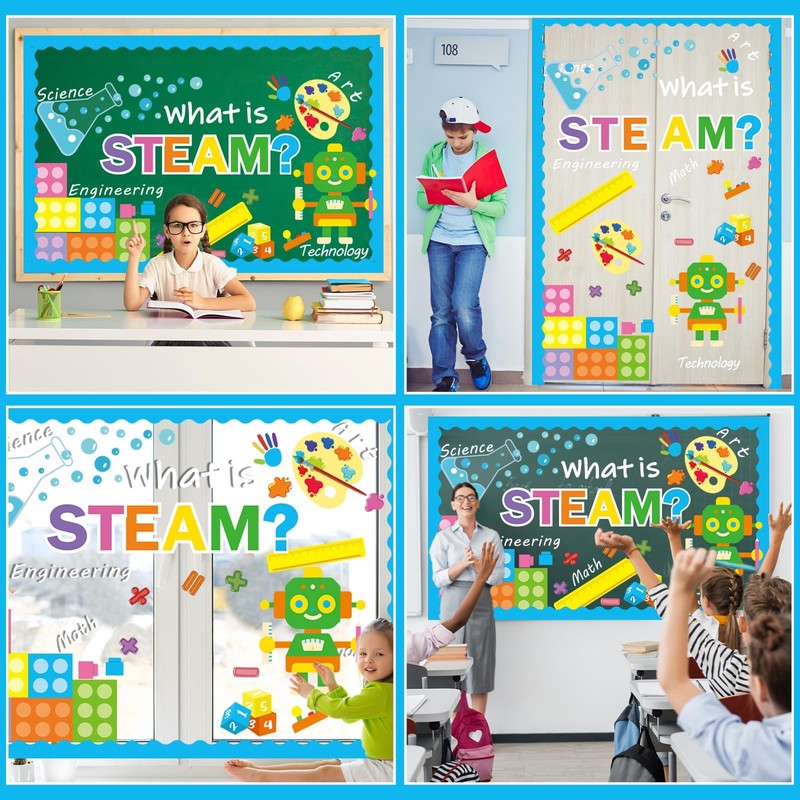 STEAM Bulletin Board Decorations STEAM Science Bulletin Board Math Technology