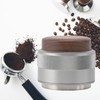 Coffee Distributor Tamper Constant Pressure 304 Stainless Steel Wood Handle