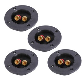SAFIGLE 4 Sets Box Speaker Junction Box Replacement Loudspeaker Round Express Spring Clip Audífonos Inalámbricos Connectors for Wiring Loudspeaker Acoustic Components Trumpet Shell Plastic