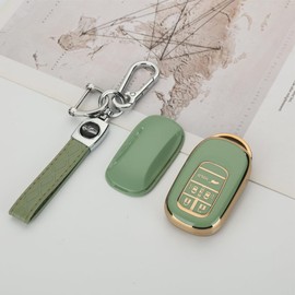 Kinotaka Honda Smart Key Case, New Vezel, RV Series, New Step Wagon, Spada, RP6/RP7/RP8, Civic FL1/Type R NEW Odyssey 2021 Elysion 2022 TPU Key Holder, green