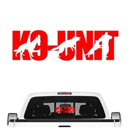 Siviwonder K9 Unit Dog Sports Car Sticker Dog Film Service Dogs Police Colour Red Size 20 cm