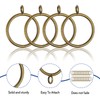 Businey 24 Pack Curtain Rings 50mm Bronze Metal Curtain Rings
