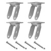 LONGRUNFORU 6" X 2" Swivel Caster Yoke, Zinc Plated Steel