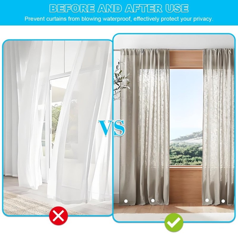 Magnetic Shower Curtain Weights,10PCS Magnetic Curtain Weights,Waterproof Drapery Clips for