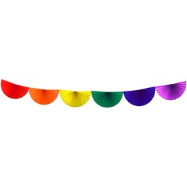 10 Foot Tissue Bunting Garland, Classic Rainbow