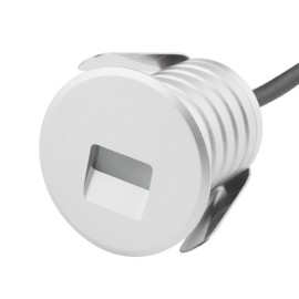 IBLLIGHT LED Step Light - Oblique Light Emitting, 1W 12V-24V DC, Recessed Wall Lights, IP67 Waterproof, Buried Stair Foot Outdoor Landscape Lighting,Warm White 3000K (1 Pack)