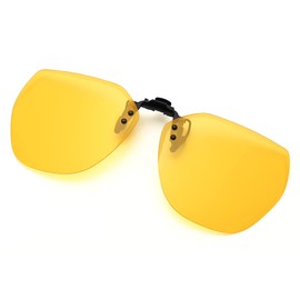 Long Keeper Clip on Sunglasses - Polarised Clip-on Sunglasses fit over Glasses for Women Men, Rimless Flip up Sunglasses for driving fishing outdoor