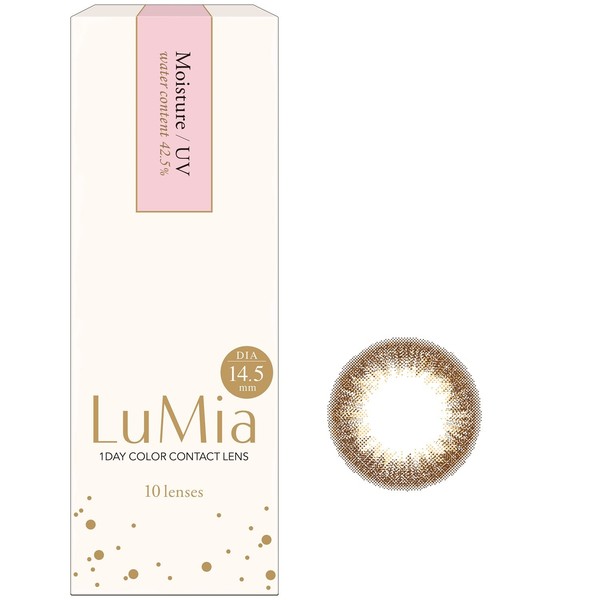 LuMia(ルミア) ワンデー14.5mm／10枚入 【ヌーディーブラウン】 -2.50