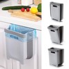 Auhafaly Hanging Collapsible Trash Can - 9L Wall Mounted Foldable