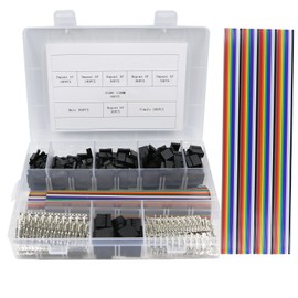 Jumper Wire Connector Kit for Dupont 2.54mm 1/2/3/4/5/6P Connector Housing Male/Female Pin Connector 26AWG Colored Wire Suitable for Electronic Products ((40Pin Wire*2 Set 1100 pcs))
