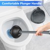 LOVLOY Toilet Plunger with Holder, Plunger with Unique Holder, Plungers