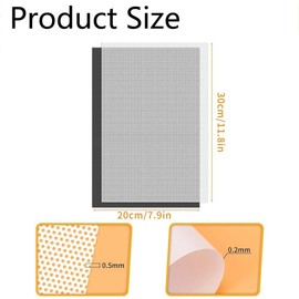 6 Sheets PVC Fursuit Eyes Mesh for Mask Making, 11.81x7.87in Durable Buckram Fabric for Therian Cosplay and Fursuit Accessories, Breathable Plastic Eye Mesh, Easy to Cut