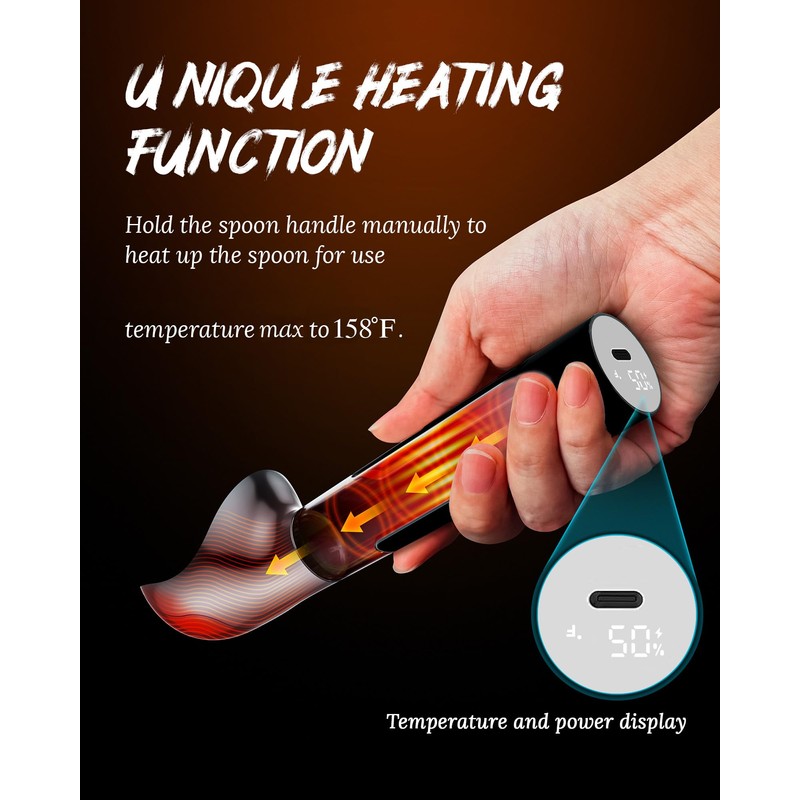 Active heating thermostatic ice cream scooper Easy Scooping for hard
