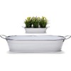 Ibergarden S3605592 Planter, White/Silver