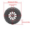 HOSIM 1/10 RC Metal Black Rear Spare Tyre Tires and