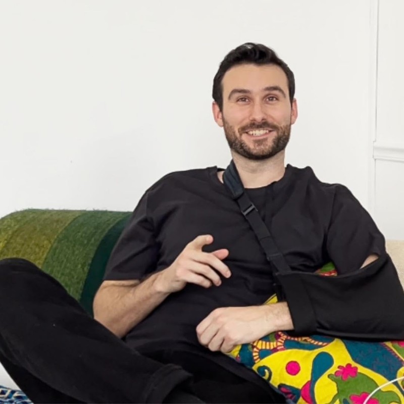 Post Surgery w/L&R Snaps (Black, L)