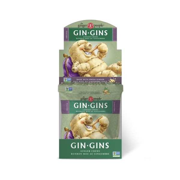 The Ginger People, Gin Gins Chews, 2.1 Ounce (Pack of