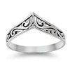 Solid 925 Sterling Silver Wishbone Pattern Ring in sizes G-Z