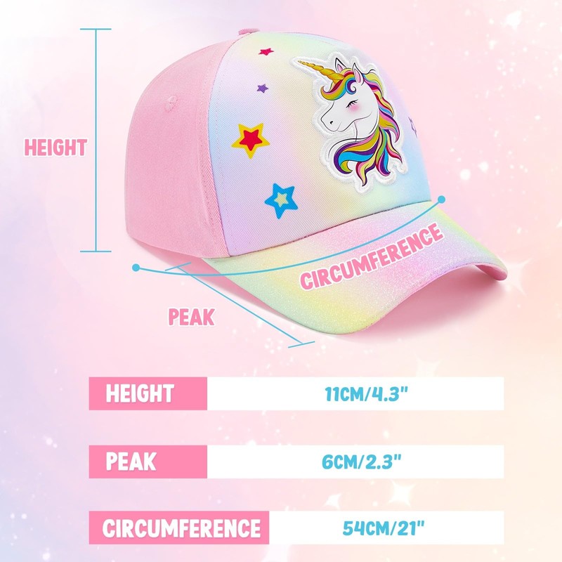 WAWSAM Girls Unicorn Baseball Cap Kids Trucker Hat