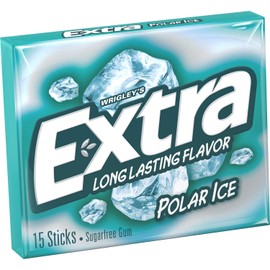 Wrigley's Extra Polar Ice Sugar-Free Gum, Pack of 12 (15 sticks per Pack)