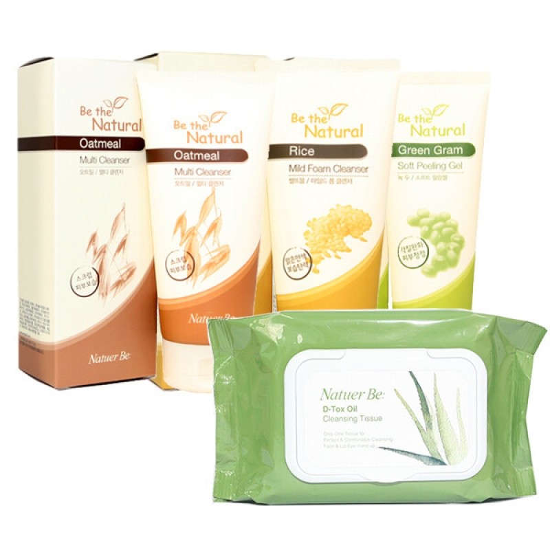 Enprani Nature B x2 - Grain Foam/Massage/Peeling Gel/Tissue / 엔프라니