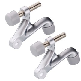 Cosnys 2 Pack Hinge Pin Door Stopper,Adjustable Heavy Duty Door Hinge Stopper 2-3/8"x15/16"Convenient Door Stopper for Door Hinges,with Black Rubber Bumper Tips,Easy Installation