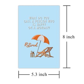 Kirynurd Funny Retirement Card, Retirement Card for Friend, Humour Retirement Card, Happy in Monday