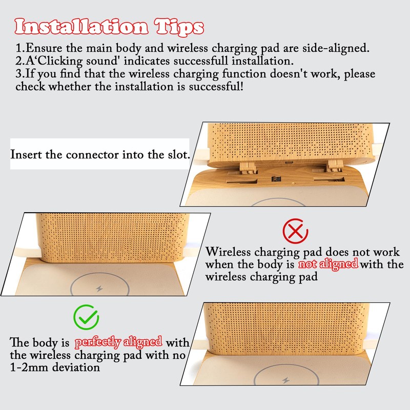 Sunrise Alarm Clock with Wireless Charging Desk Touch Lamp 3