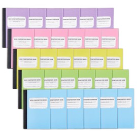 feela 30 Pack Mini Composition Notebook Bulk, Cute Pocket Composition Note Pad, Small Journal Notebooks for Students College School Supplies, 4.5" X 3.25", Narrow Ruled, 5 Pastel Colors