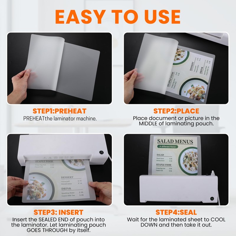 CAREGY Matte Laminating Sheets,100 Pack 9 x 11.5 Inches,3 Mil