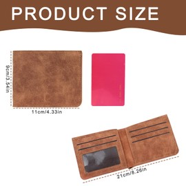 AfitLulu Mens Wallets Fashionable Retro Leather Wallets for Men, Slim Credit Card Holder Wallet Practical Small Purses for Men with Double-Layer Cash Compartments, 5 Card Slots, 1 Photo Slot (Black)